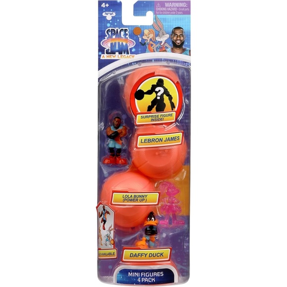 Space Jam A New Legacy Figures Lebron, Daffy Duck, Lola Bunny & 1 Mystery 4 Pack - Picture 1 of 11